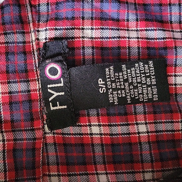 Red Plaid Shirt Dress - Picture 5 of 10